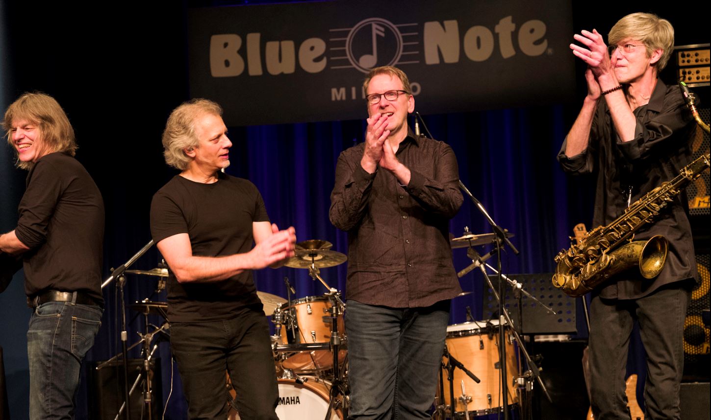 La band al completo al Blue Note per Jazz Mi (foto per The Way Magazine di Gianni Foraboschi).