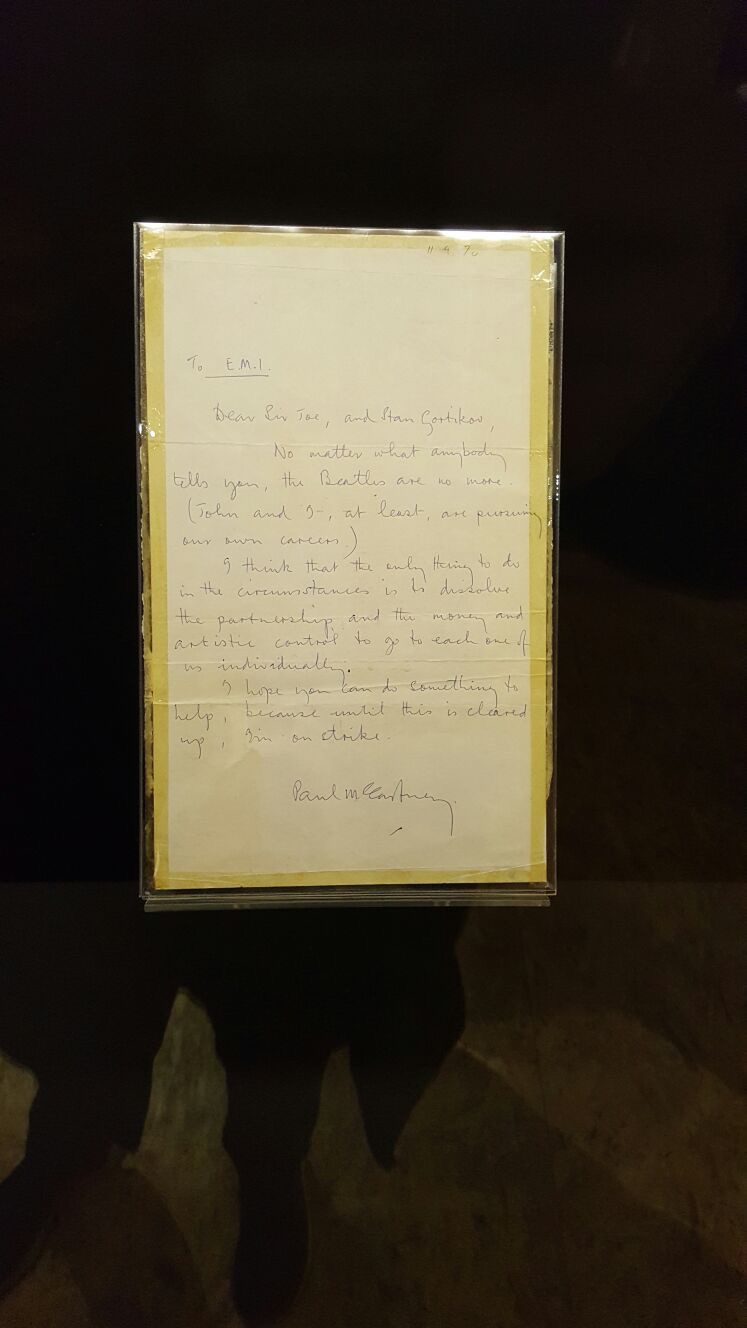 La lettera di Paul McCartney che nel 1970 sancì la fine dei Beatles.