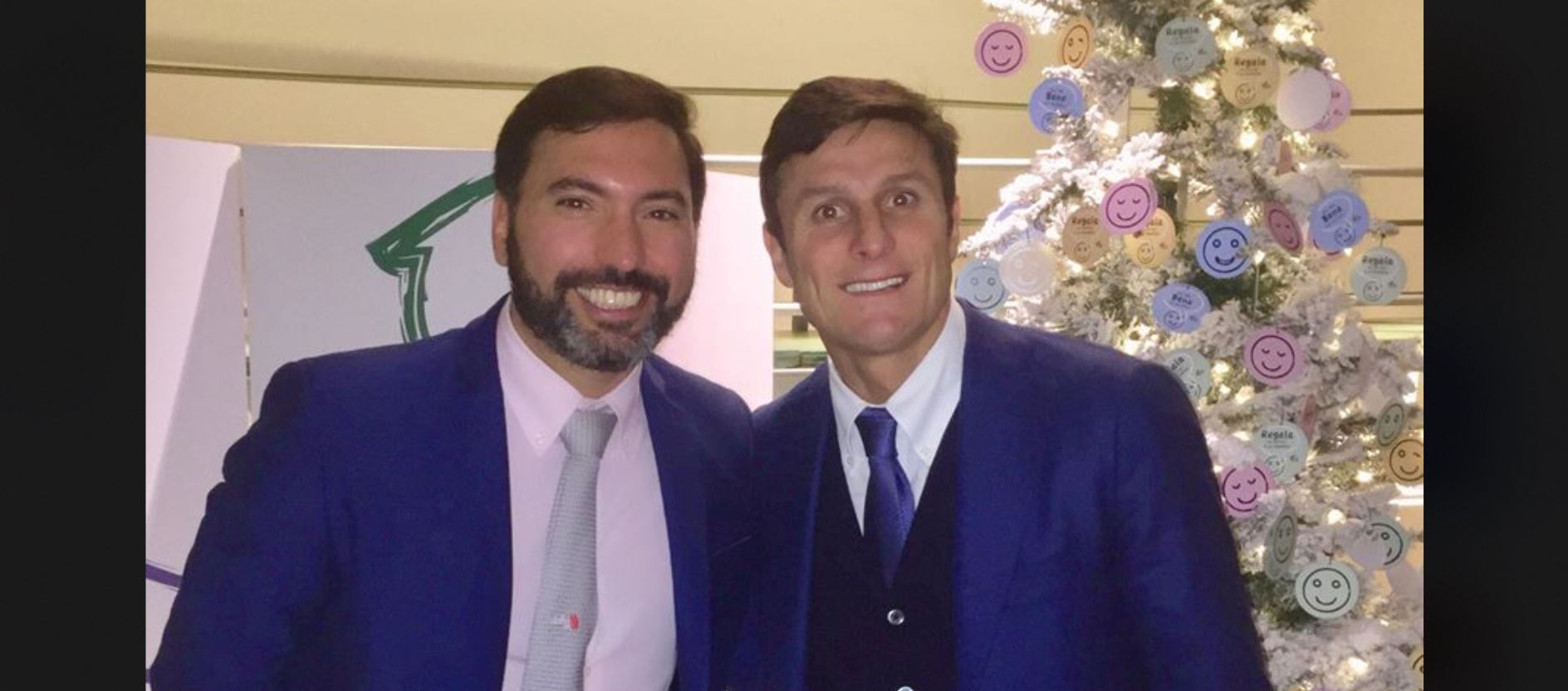 Christian Gaston Illan con Javier Zanetti.