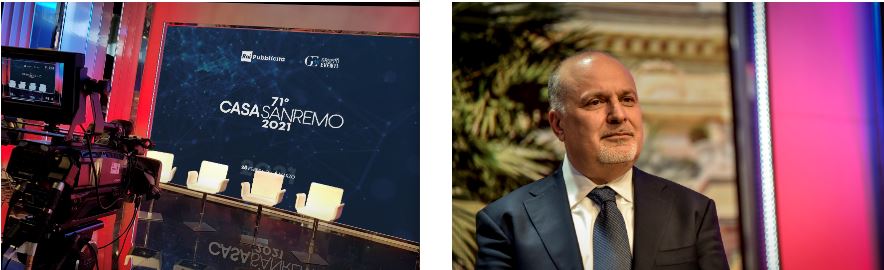 «Nel 2021 rinunceremo probabilmente al grande pubblico degli anni scorsi, ma il nostro desiderio è esserci, raccontare gli attimi che precedono la gara, le curiosità, le emozioni a chi non potrà raggiungere la Città dei Fiori, magari ritrovando insieme il sorriso – dichiara Vincenzo Russolillo, Presidente Consorzio Gruppo Eventi e patron di Casa Sanremo 

